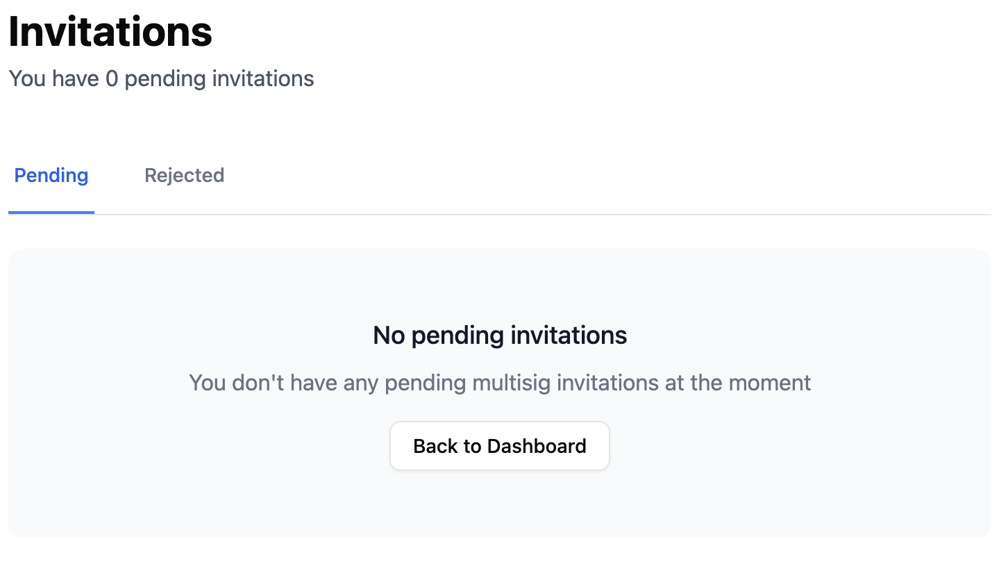 Sagat multisig invitations